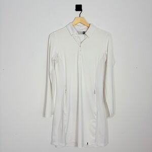 KJUS Golf Dress Womens 36 / Small White Long Sleeve UPF 50+ Sport Fit Button